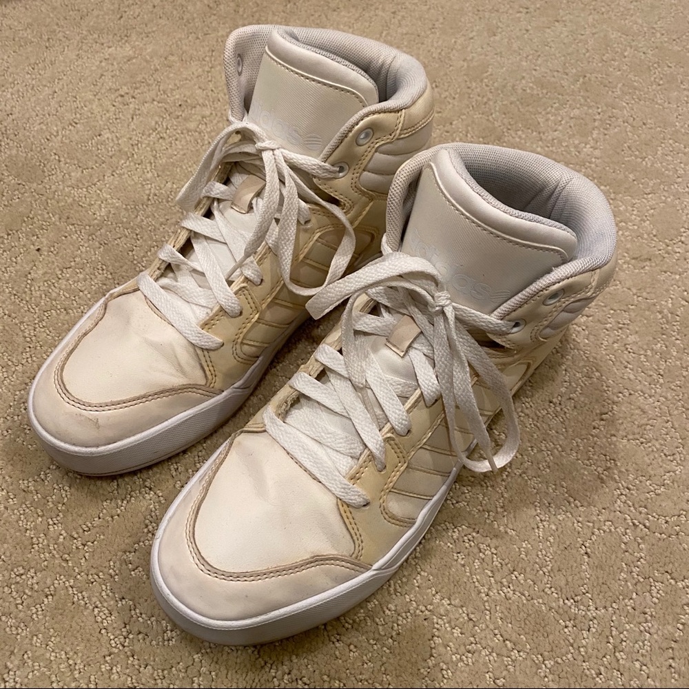 Adidas white sneakers